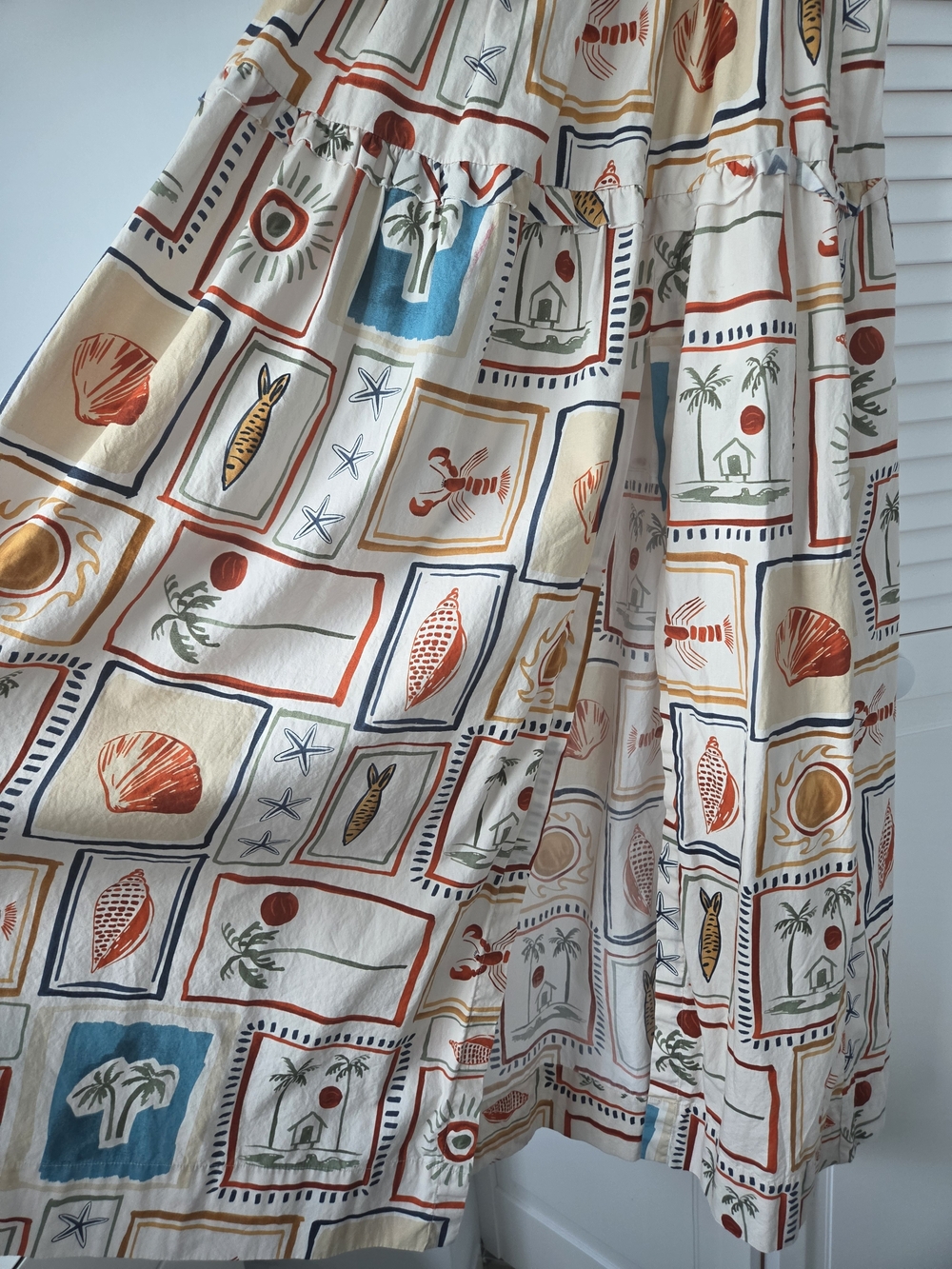Petal & Pup Hana Cream Maxi Dress with Sardinia Print - Picture 7 of 10